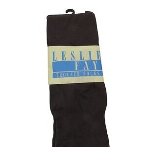 Leslie Fay Brown Comfort Top Trouser Socks Style LF 62 Size 9-11